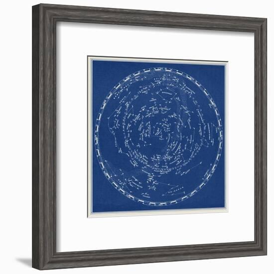 Stars and Constellations Chart-null-Framed Art Print