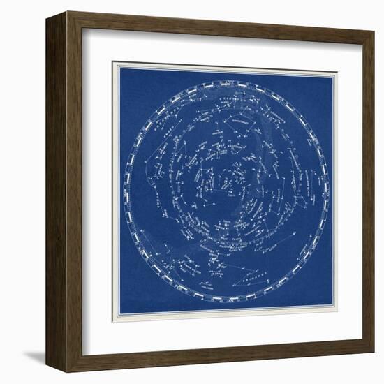 Stars and Constellations Chart-null-Framed Art Print