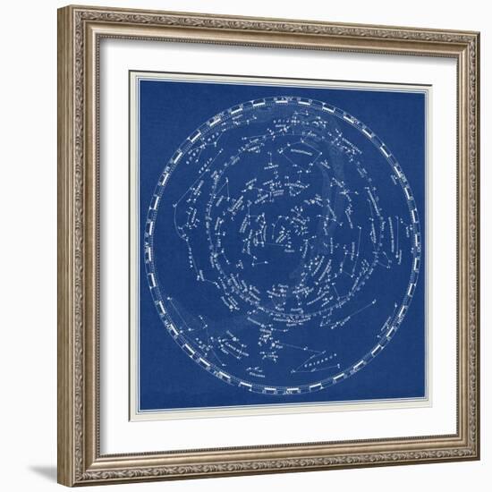 Stars and Constellations Chart-null-Framed Art Print