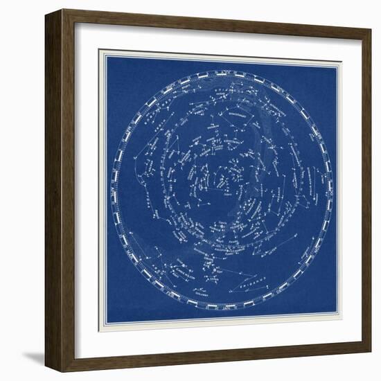 Stars and Constellations Chart-null-Framed Art Print