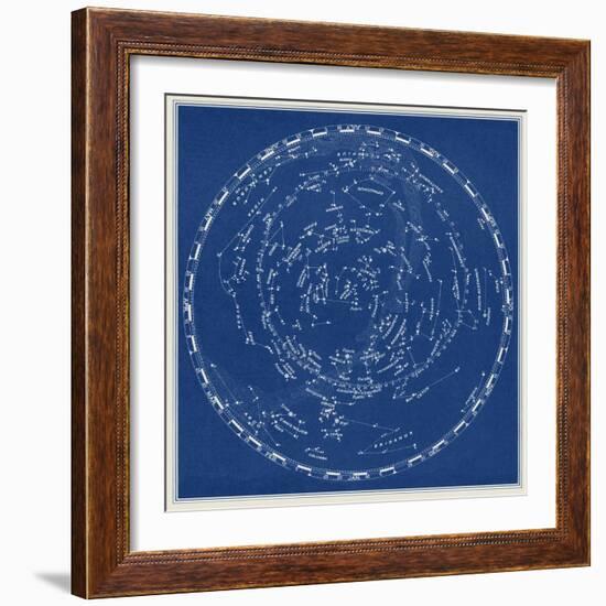 Stars and Constellations Chart-null-Framed Art Print