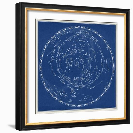 Stars and Constellations Chart-null-Framed Art Print