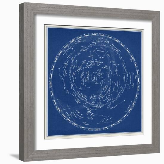 Stars and Constellations Chart-null-Framed Premium Giclee Print