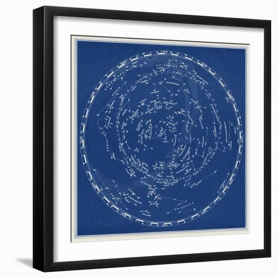 Stars and Constellations Chart-null-Framed Premium Giclee Print