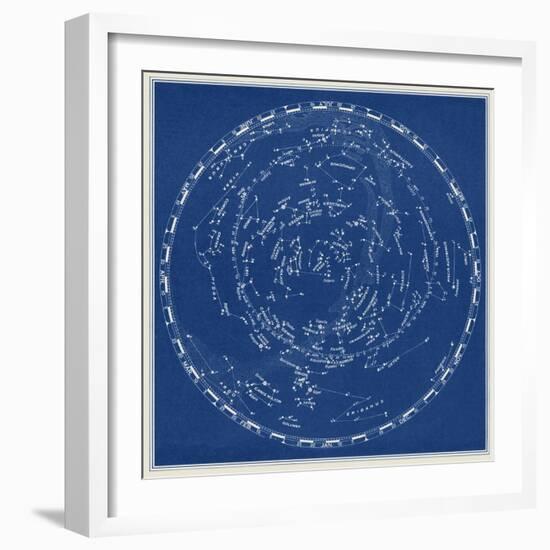 Stars and Constellations Chart-null-Framed Premium Giclee Print