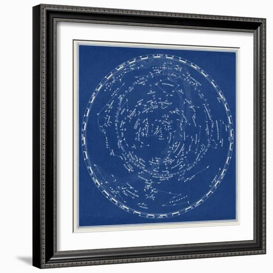 Stars and Constellations Chart-null-Framed Premium Giclee Print