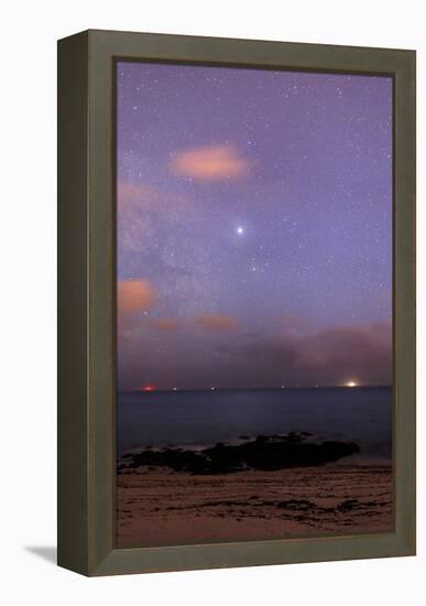 Stars And Jupiter In a Night Sky-Laurent Laveder-Framed Premier Image Canvas