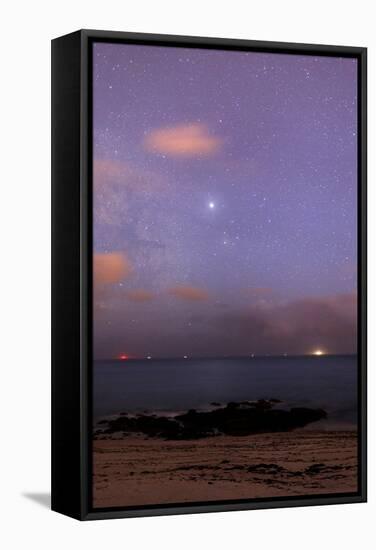 Stars And Jupiter In a Night Sky-Laurent Laveder-Framed Premier Image Canvas