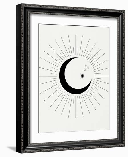 Stars and Moon 2-Adebowale-Framed Art Print