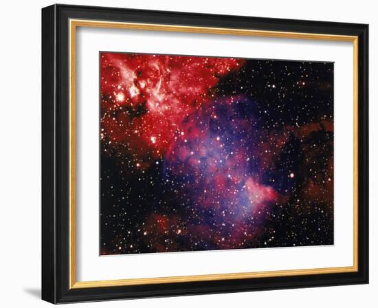 Stars and Nebula-Terry Why-Framed Photographic Print