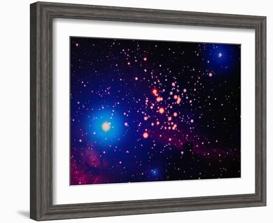 Stars and Nebula-Terry Why-Framed Photographic Print