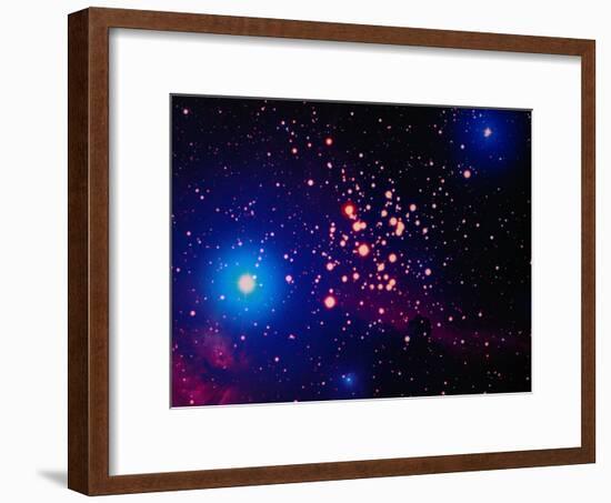 Stars and Nebula-Terry Why-Framed Photographic Print