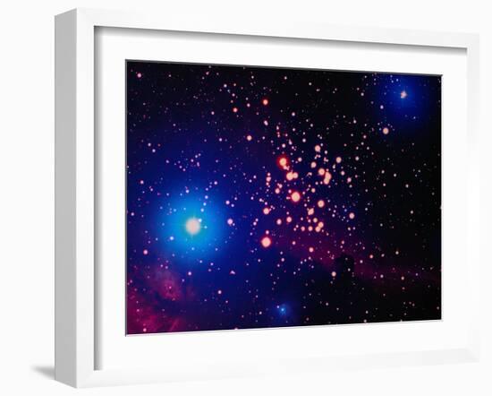 Stars and Nebula-Terry Why-Framed Photographic Print