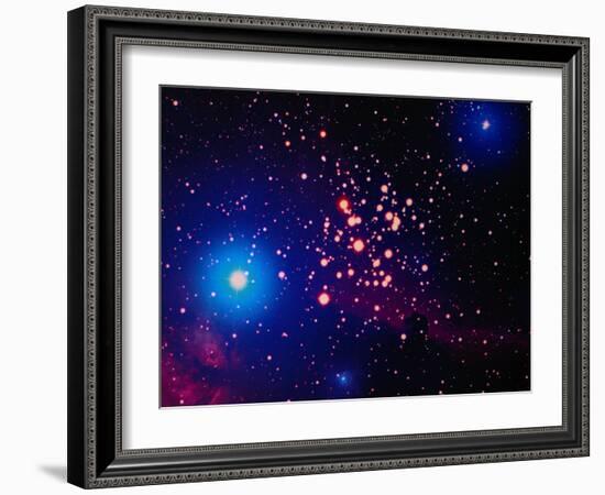 Stars and Nebula-Terry Why-Framed Photographic Print