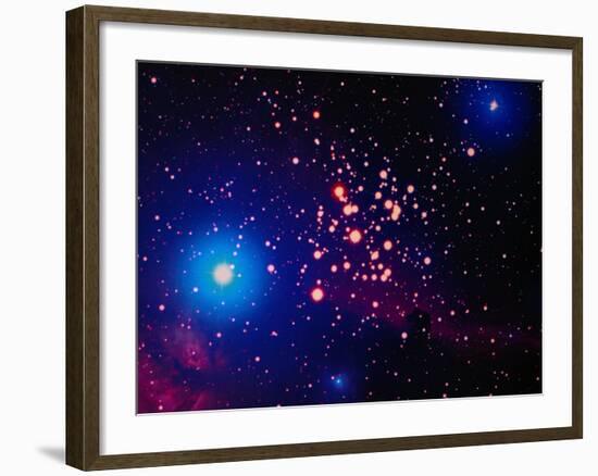 Stars and Nebula-Terry Why-Framed Photographic Print