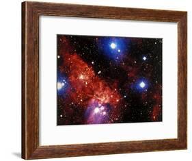 Stars and Nebula-Terry Why-Framed Photographic Print