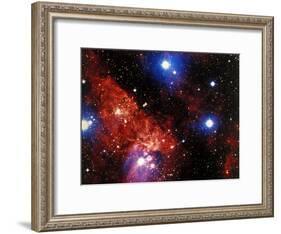 Stars and Nebula-Terry Why-Framed Photographic Print