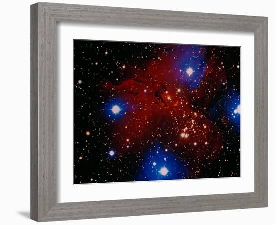 Stars and Nebula-Terry Why-Framed Photographic Print