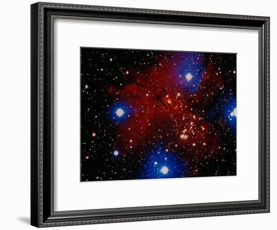 Stars and Nebula-Terry Why-Framed Photographic Print