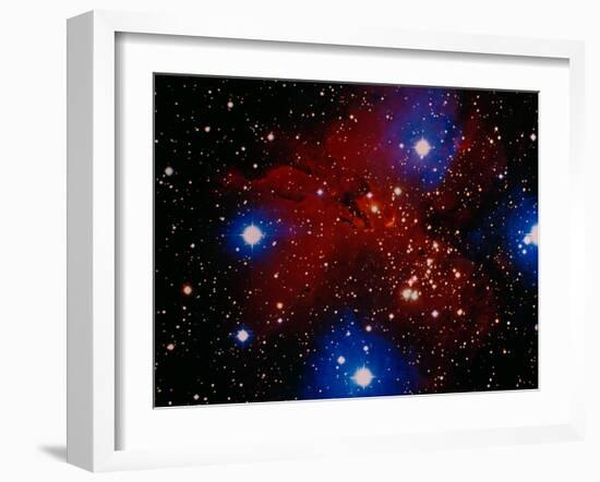 Stars and Nebula-Terry Why-Framed Photographic Print