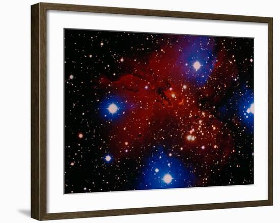 Stars and Nebula-Terry Why-Framed Photographic Print