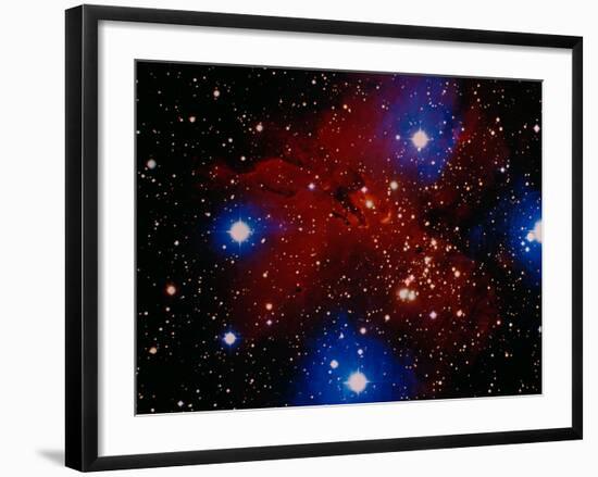 Stars and Nebula-Terry Why-Framed Photographic Print