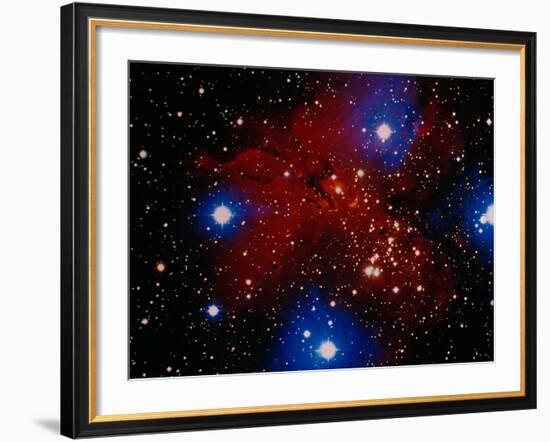 Stars and Nebula-Terry Why-Framed Photographic Print