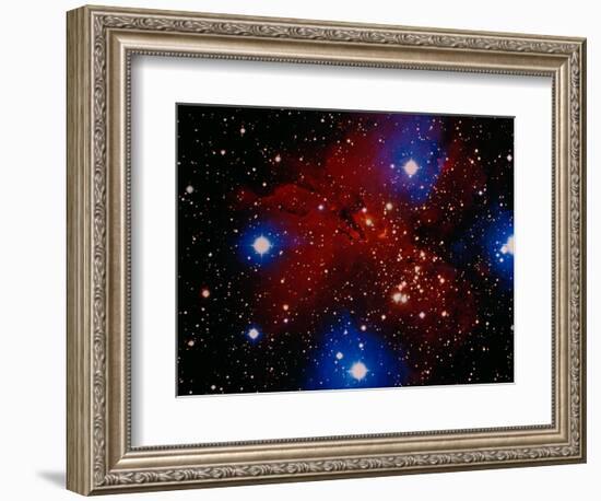 Stars and Nebula-Terry Why-Framed Photographic Print