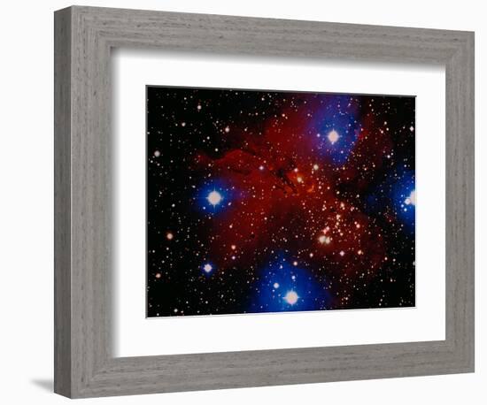 Stars and Nebula-Terry Why-Framed Photographic Print