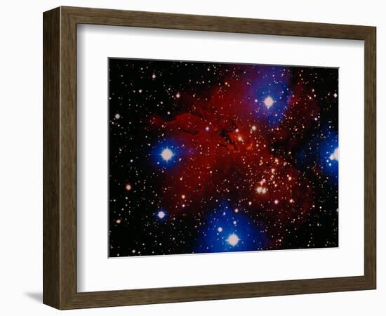 Stars and Nebula-Terry Why-Framed Photographic Print