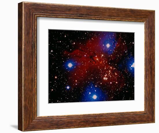 Stars and Nebula-Terry Why-Framed Photographic Print