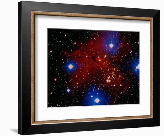 Stars and Nebula-Terry Why-Framed Photographic Print