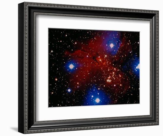 Stars and Nebula-Terry Why-Framed Photographic Print