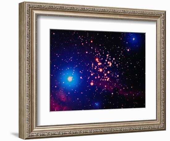 Stars and Nebula-Terry Why-Framed Photographic Print