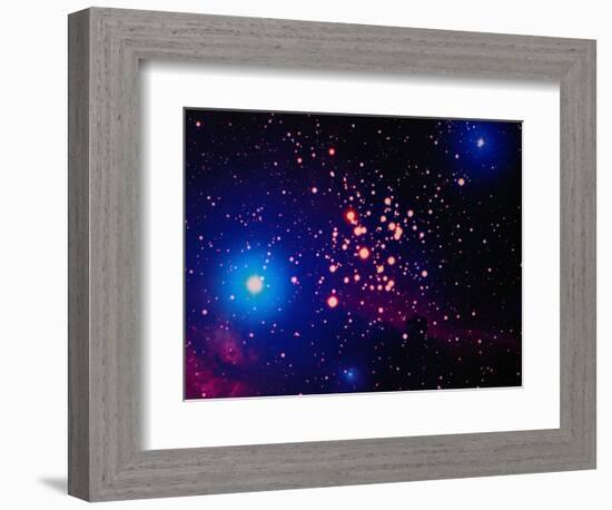 Stars and Nebula-Terry Why-Framed Photographic Print