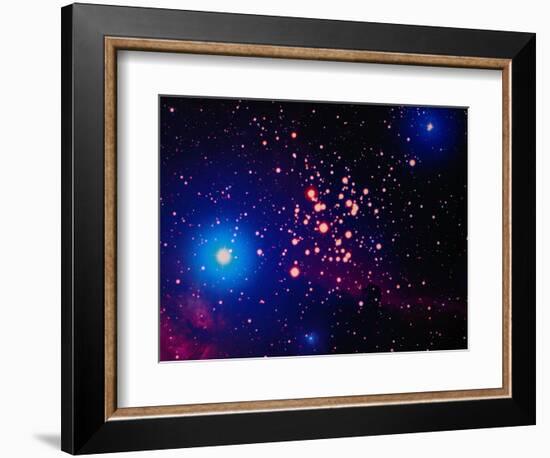 Stars and Nebula-Terry Why-Framed Photographic Print