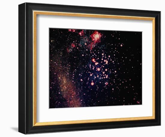 Stars and Nebula-Terry Why-Framed Photographic Print