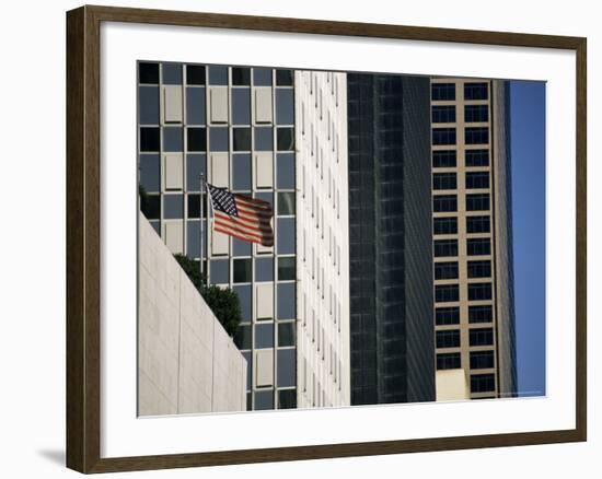 Stars and Stripes and Skyscrapers, Dallas, Texas, USA-Christopher Rennie-Framed Photographic Print