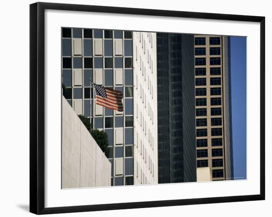 Stars and Stripes and Skyscrapers, Dallas, Texas, USA-Christopher Rennie-Framed Photographic Print