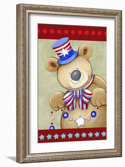 Stars and Stripes Bear-Valarie Wade-Framed Giclee Print