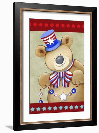 Stars and Stripes Bear-Valarie Wade-Framed Giclee Print