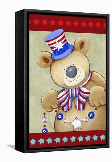 Stars and Stripes Bear-Valarie Wade-Framed Premier Image Canvas