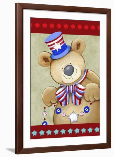 Stars and Stripes Bear-Valarie Wade-Framed Giclee Print