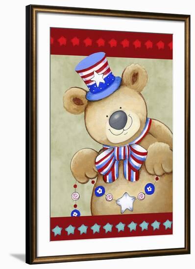 Stars and Stripes Bear-Valarie Wade-Framed Giclee Print