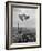 Stars and Stripes Wave over the Summit of Mt. Suribachi on Iwo Jima-null-Framed Photo