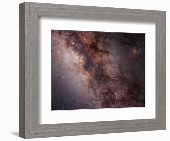 Stars, Nebulae and Dust Clouds around the Center of the Milky Way-null-Framed Photographic Print