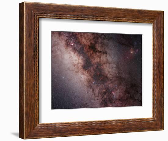 Stars, Nebulae and Dust Clouds around the Center of the Milky Way-null-Framed Photographic Print