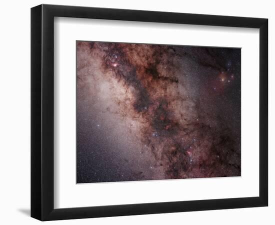 Stars, Nebulae and Dust Clouds around the Center of the Milky Way-null-Framed Photographic Print