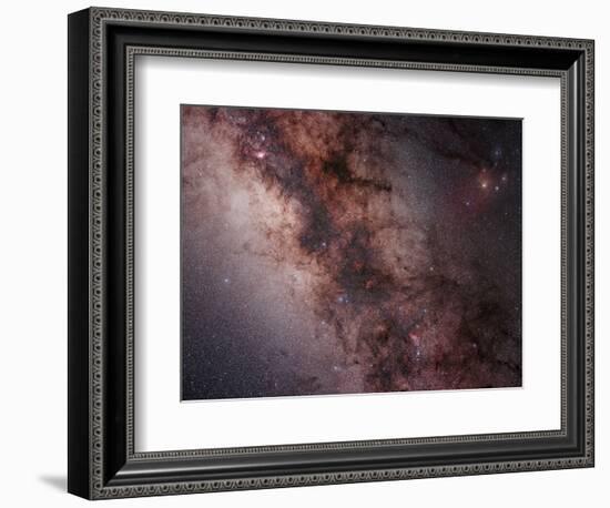 Stars, Nebulae and Dust Clouds around the Center of the Milky Way-null-Framed Photographic Print