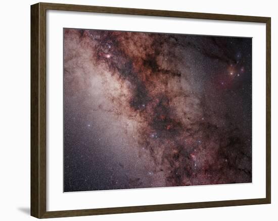 Stars, Nebulae and Dust Clouds around the Center of the Milky Way-null-Framed Photographic Print
